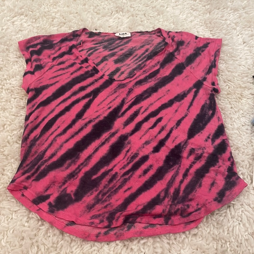 Black and pink LNA v neck! SOFTEST SHIRT ON THE PLANET